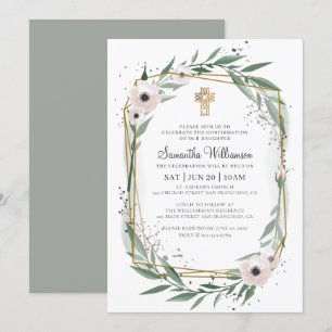 Bevestiging voor haar moderne geometrische Floral  Kaart