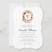 Bevestiging voor haar Waterverf Floral Cross Kaart (Voorkant)