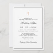 Bevestiging voor hem | Elegant Classic Cross Kaart (Voorkant)