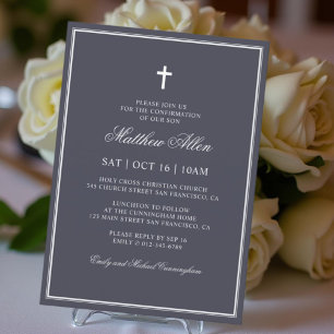 Bevestiging voor hem   Elegant Classic Cross Kaart