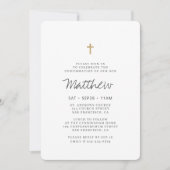 Bevestiging voor hem minimalistische Faux Gold Cro Kaart (Voorkant)