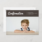 Bevestiging voor hem Moderne foto uitnodiging (Voorkant / Achterkant)