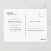 Bevestiging voor hem Moderne foto uitnodiging (Achterkant)