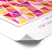 Bevestiging voor Kinderen Rood Goud Waterverf Poster (Hoek)