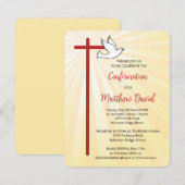 Bevestiging voor Male Cross Dove Gold Rays Kaart (Voorkant / Achterkant)