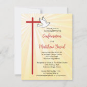 Bevestiging voor Male Cross Dove Gold Rays Kaart (Voorkant)