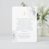 Bevestiging voor Modern Foliage Gold Cross Bedankkaart (Staand voorkant)