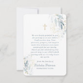 Bevestiging voor Modern Foliage Gold Cross Bedankkaart (Voorkant)