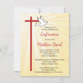 Bevestiging voor Son Cross Dove Gold Rays Kaart (Voorkant)