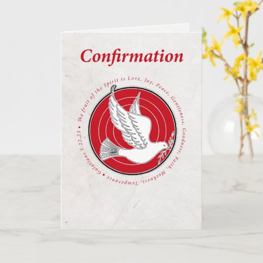 Bevestiging Vruchten van de Geest Kaart (Gele Bloem)