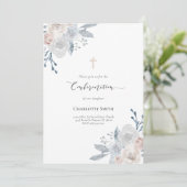 Bevestiging waterverf florale hoeken kaart (Staand voorkant)