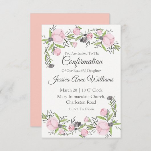 Bevestiging Waterverf Kaart (Voorkant / Achterkant)