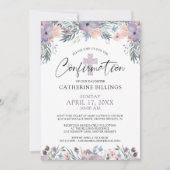 Bevestiging Waterverf Paarse bloemen Kaart (Voorkant)