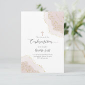 Bevestiging waterverf roze agaatdecor kaart (Staand voorkant)