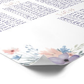 Bevestiging Waterverf Wildbloemen Zitkuur Poster (Hoek)