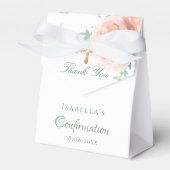 Bevestiging wazig roze roze roze roos meisje dank  bedankdoosjes (Voorkant Zijde)