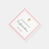 Bevestiging: wazig roze witte naammeisje servet (Hoek)