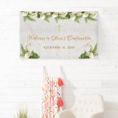 Bevestiging Welkom Bloemschikking Calla's Marmer Spandoek (Insitu)