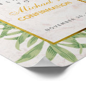 Bevestiging Welkom groen Faux Gold Botanical Poster (Hoek)