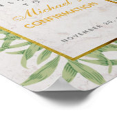 Bevestiging Welkom Groen Faux Goud Botanisch Poster (Hoek)