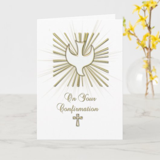 Bevestiging White Dove Gefeliciteerd Kaart (Gele Bloem)