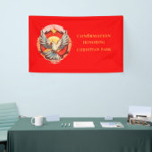 Bevestiging White Dove Red Flamed Custom Spandoek (Beurs)