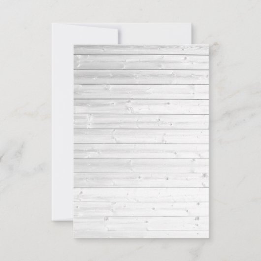 Bevestiging wit hout rustiek kaart (Achterkant)