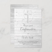 Bevestiging wit hout rustiek kaart (Voorkant / Achterkant)