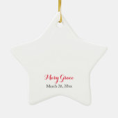 Bevestiging Witte duif op Rode Cirkel Keramisch Ornament (Achterkant)