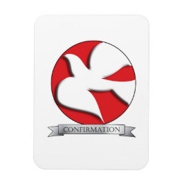 Bevestiging Witte duif op Rode Cirkel Magneet