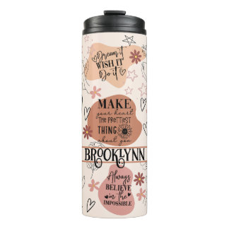 Bevestiging Zelf Liefde Abstract Pastel Kleuren Bo Thermosbeker