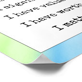 Bevestiging zelf-waard u maakt regenbooggradiënt b poster (Hoek)