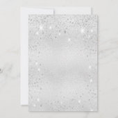 Bevestiging zilveren glitter meisje modern kaart (Achterkant)