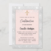 Bevestiging zilveren roos gouden zwarte sparken kaart (Voorkant)