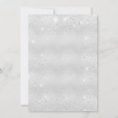 Bevestiging zilverroze glitterscript luxe kaart (Achterkant)