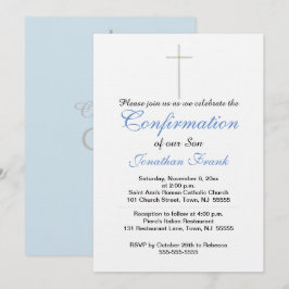 Bevestiging Zonneblauw-grijze uitnodiging