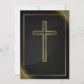 Bevestiging Zwart en Goud Elegant Kaart (Achterkant)