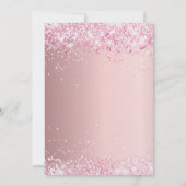Bevestiging zwart roze glitter meisje luxe kaart (Achterkant)