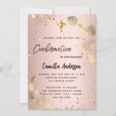 Bevestiging: zwarte eucalyptusgoud glitter kaart (Voorkant)