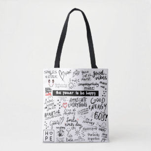 BEVESTIGINGEN GOEDE VIBES CANVAS TAS