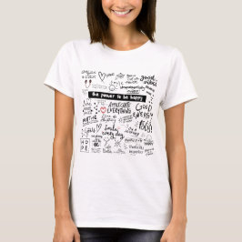 BEVESTIGINGEN HAPPY VIBES T-SHIRT