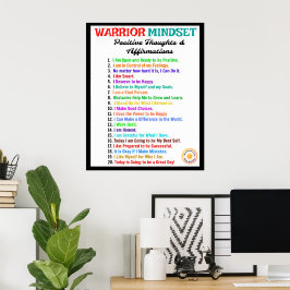Bevestigingen Kantoor Poster - Krijgersmentaliteit