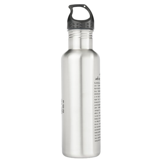 Bevestigingen van de nuchterheid Elke naam Datum A Waterfles (Achterkant)