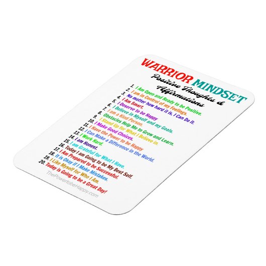 BEVESTIGINGEN WARRIOR MINDSET MAGNEET