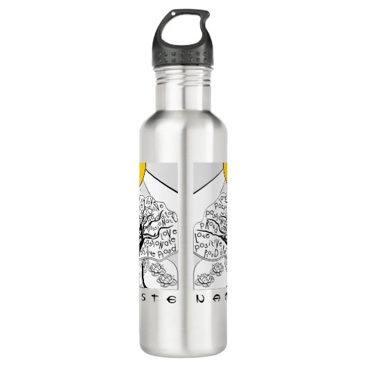 Bevestigingen Yoga Tree Water Fles (Voorkant)