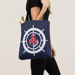 Bevestigings- en stuurwiel tote bag