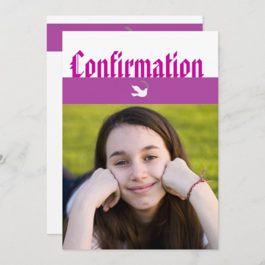 Bevestigingsaankondiging Kaart (Voorkant / Achterkant)