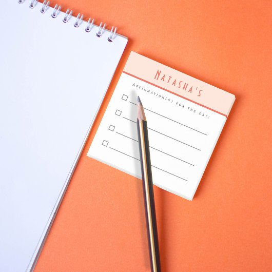 Bevestigingschecklist Oranje rand als u deze lijst Post-it® Notes