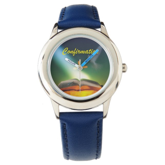 Bevestigingsduif, Bijbel, Kruis Horloge (Voorkant)