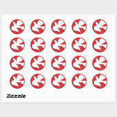 Bevestigingsduif in Rode Cirkel Ronde Sticker (Vel)